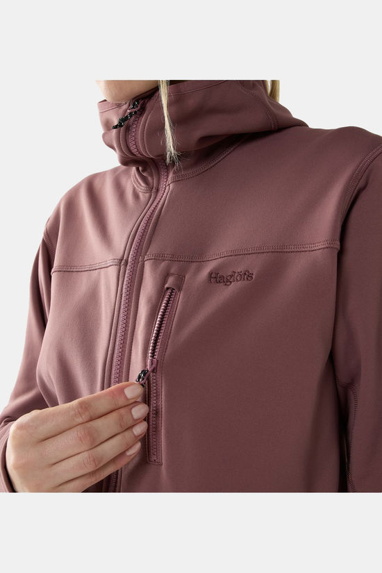 Haglöfs Fleece Rosson Mid Hood Misty Mauve