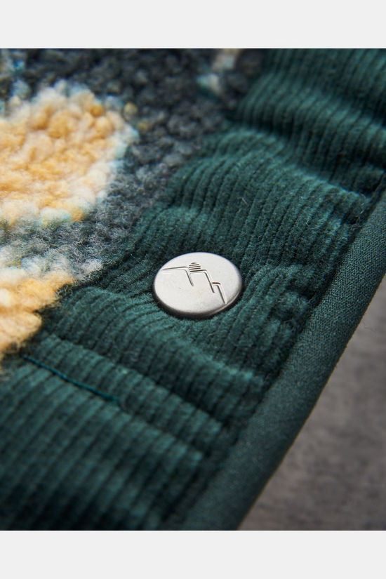 Passenger Clothing ltd Polaire Clover 2.0 Recycled Soft-Touch Sherpa Fleece Frost Dark Fern