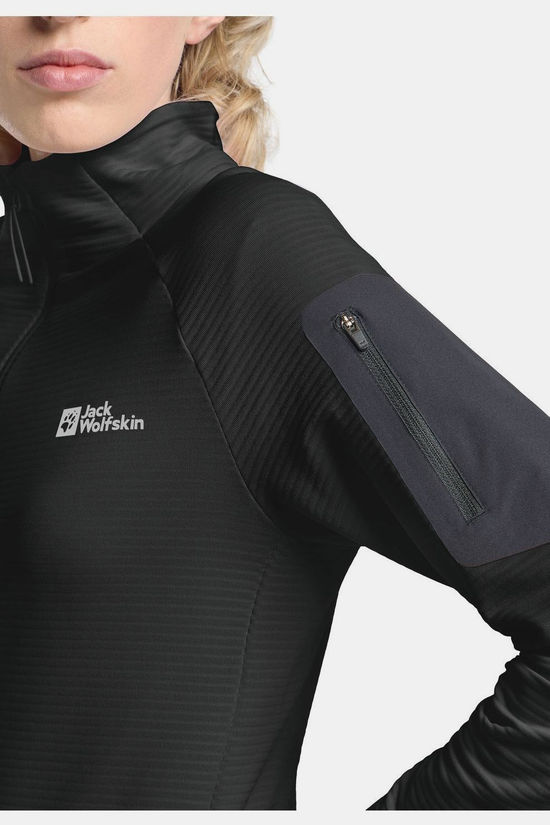 Jack Wolfskin Fleece Prelight Fz W Black