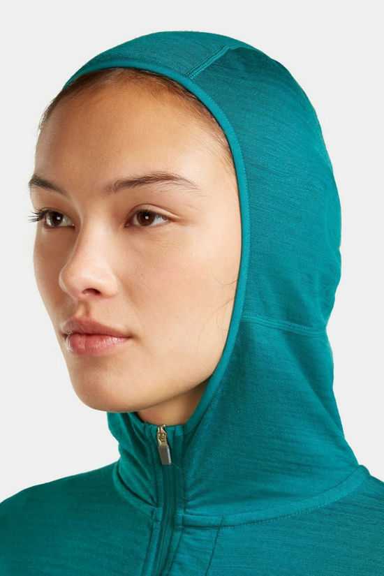 icebreaker Polaire W Mer 200 Realfleece Descender Ls Zip H Tidal Teal