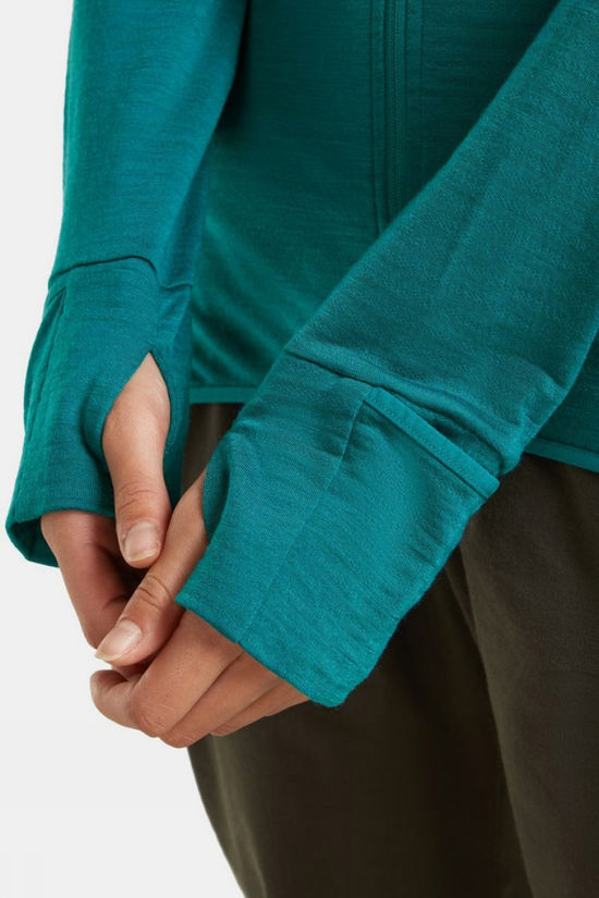 icebreaker Polaire W Mer 200 Realfleece Descender Ls Zip H Tidal Teal