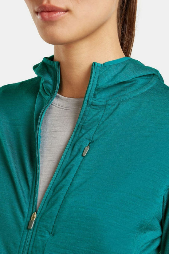 icebreaker Polaire W Mer 200 Realfleece Descender Ls Zip H Tidal Teal