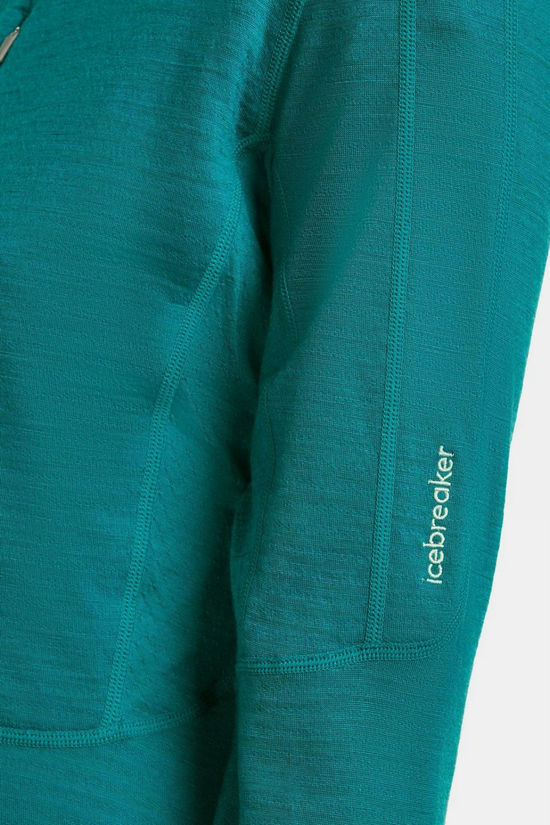 icebreaker Polaire W Mer 200 Realfleece Descender Ls Zip H Tidal Teal