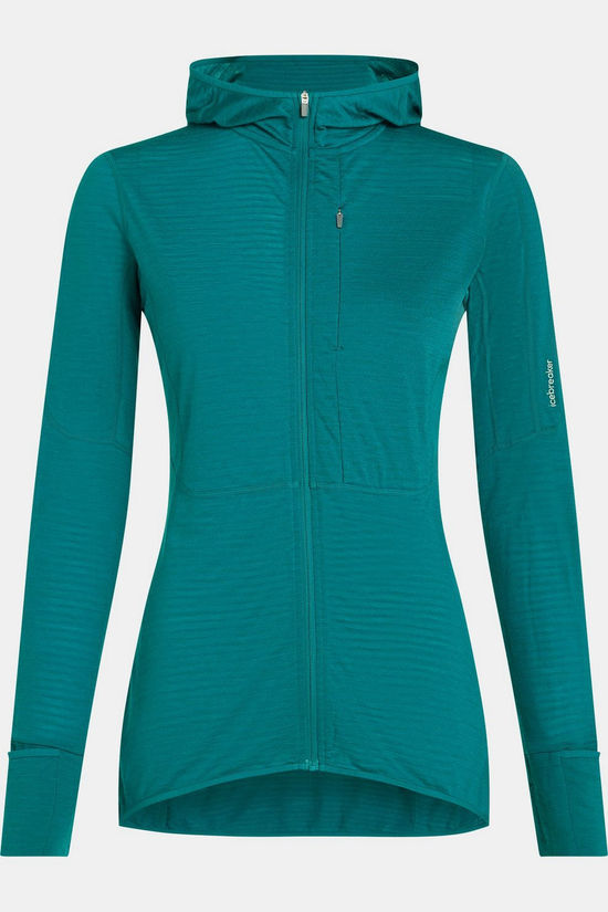 icebreaker Polaire W Mer 200 Realfleece Descender Ls Zip H Tidal Teal