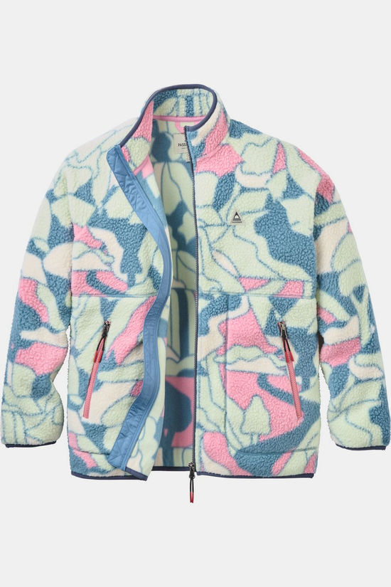 Passenger Clothing ltd Polaire Home Full Zip Recycled Sherpa Fleece Slower Rhythms Stormy Blue
