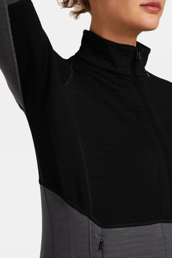 icebreaker Fleece Mer 400 Realfleece Descender Ls Z Black/Obsidian/Cb