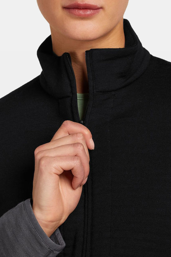 icebreaker Fleece Mer 400 Realfleece Descender Ls Z Black/Obsidian/Cb