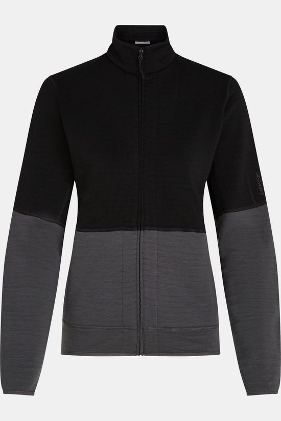 icebreaker Fleece Mer 400 Realfleece Descender Ls Z Black/Obsidian/Cb
