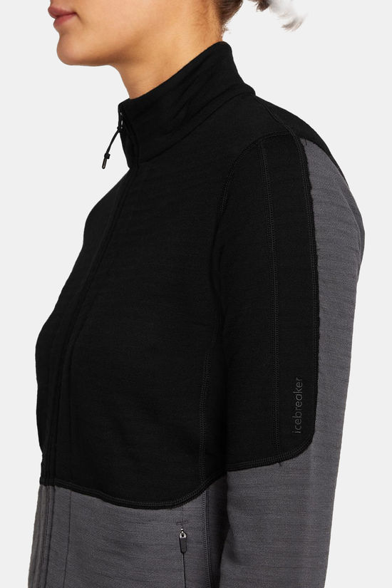 icebreaker Fleece Mer 400 Realfleece Descender Ls Z Black/Obsidian/Cb