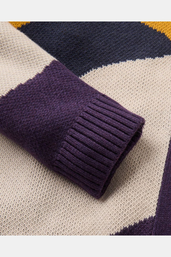 Passenger Clothing ltd Polaire Scenic Recycled Knitted Cardigan 2.0 Scenic Deep Plum