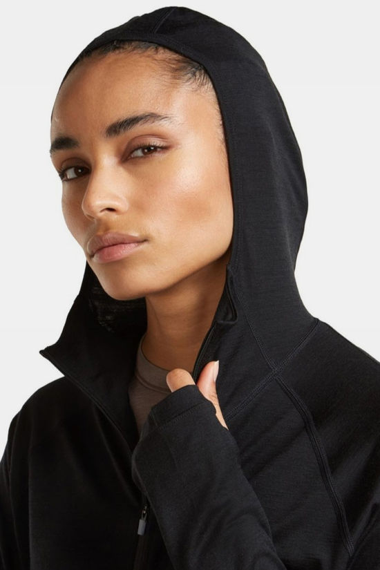 icebreaker Polaire W 150 Merinofine Ace Ls Zip Hoodie Black