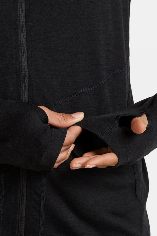 icebreaker Polaire W 150 Merinofine Ace Ls Zip Hoodie Black