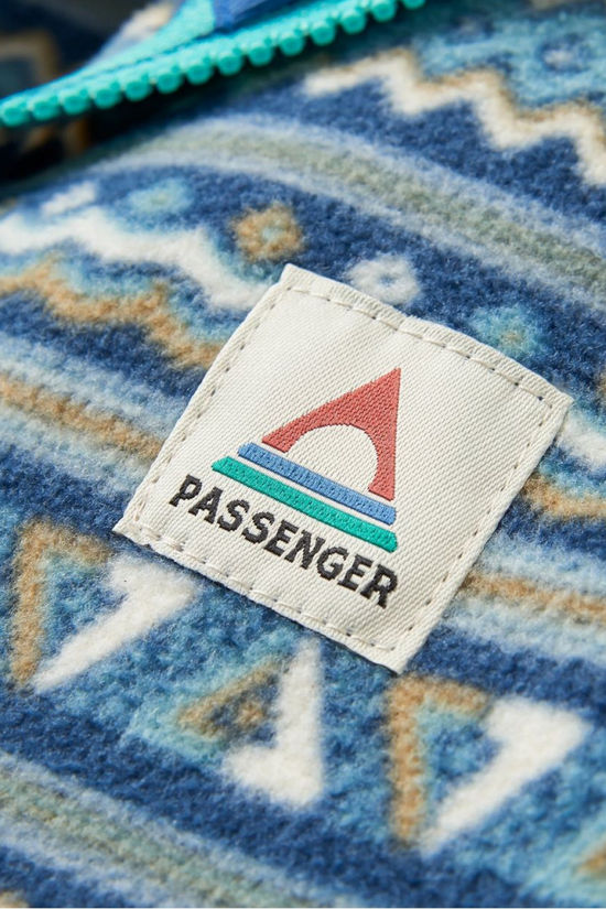 Passenger Clothing ltd Polaire Sorrel Aop Polar Geo Stripe Dark Denim