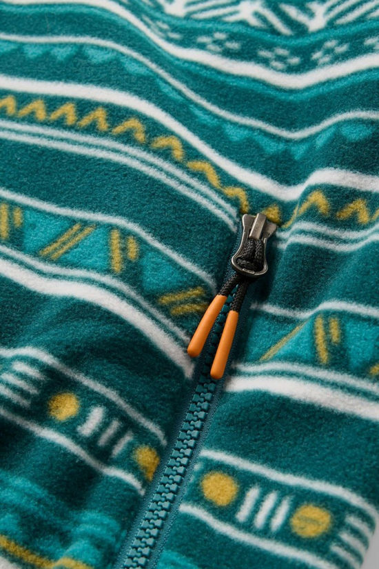 Passenger Clothing ltd Polaire Ayla Recycled Polar 1/4 Zip Geo Stripe Mediterranean