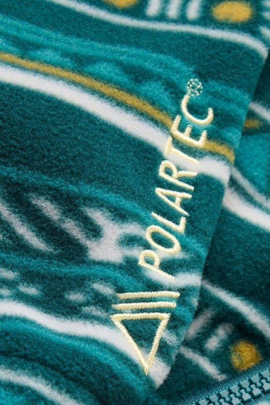 Passenger Clothing ltd Polaire Ayla Recycled Polar 1/4 Zip Geo Stripe Mediterranean