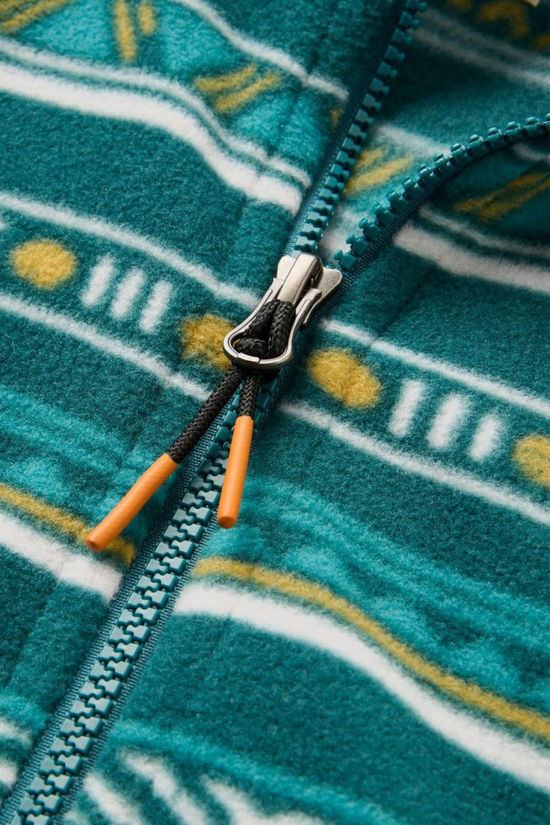 Passenger Clothing ltd Polaire Ayla Recycled Polar 1/4 Zip Geo Stripe Mediterranean