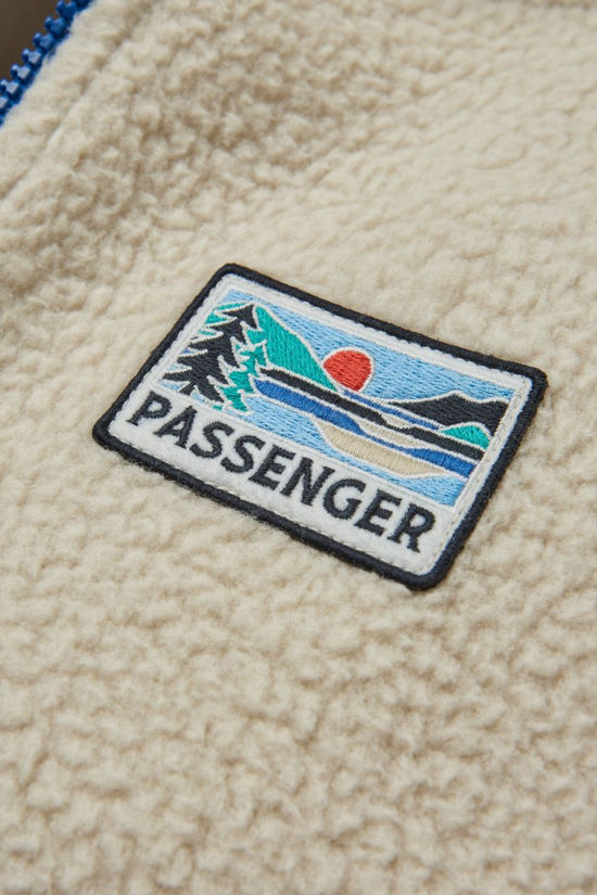 Passenger Clothing ltd Polaire Maine 2.0 1/2 Zip Recycled Sherpa Fleece Oatmeal
