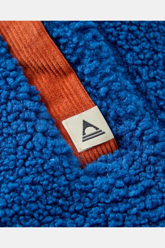 Passenger Fleece Clover Recycled Sherpa Fleece Hooded Pullover Blue Navy