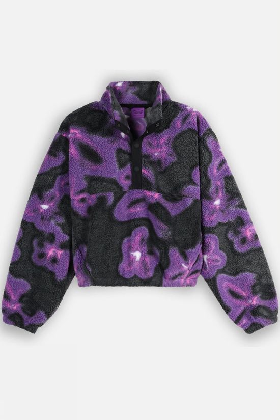Oxbow Fleece Blurryflo Printed Sherpa Black