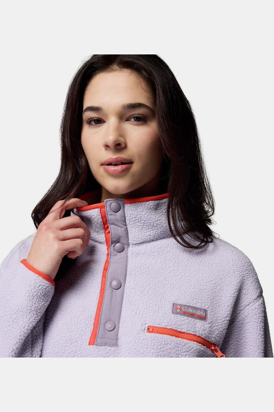 Columbia Fleece Helvetia™ II Cropped Half Snap Lavender Pearl, Shale Purple, Zing