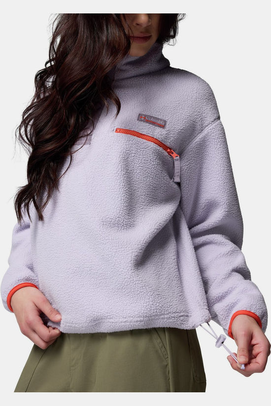 Columbia Fleece Helvetia™ II Cropped Half Snap Lavender Pearl, Shale Purple, Zing