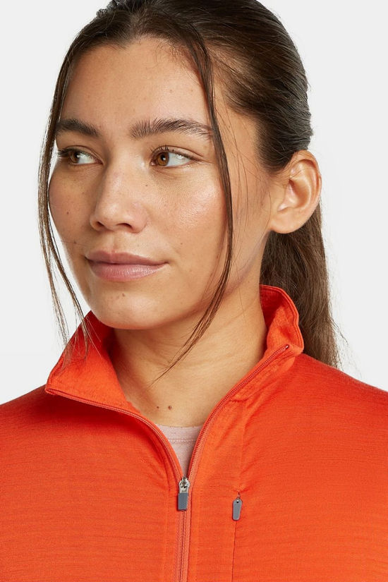 icebreaker Fleece Women Merino 200 Realfleece Descender Ls Half Zip Fervid