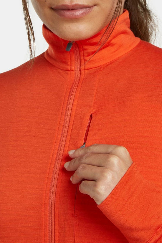 icebreaker Fleece Women Merino 200 Realfleece Descender Ls Half Zip Fervid