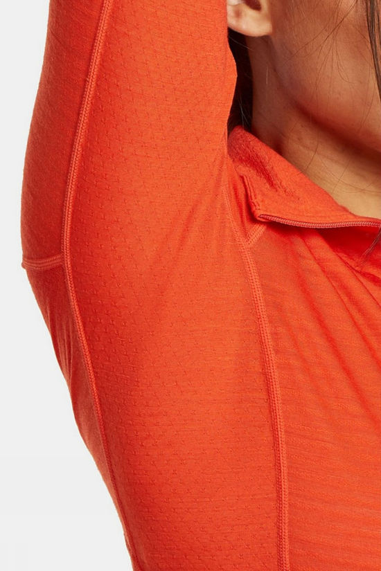 icebreaker Fleece Women Merino 200 Realfleece Descender Ls Half Zip Fervid
