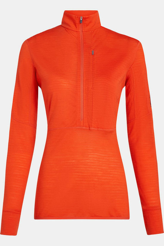 icebreaker Fleece Women Merino 200 Realfleece Descender Ls Half Zip Fervid