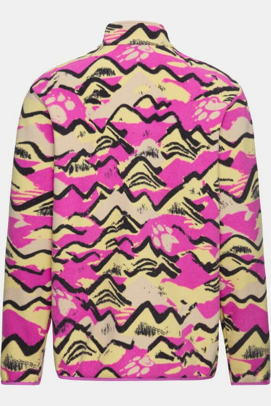 Jack Wolfskin Fleece Paw Era 100 Print Hz W Mountain Paw Foxglove