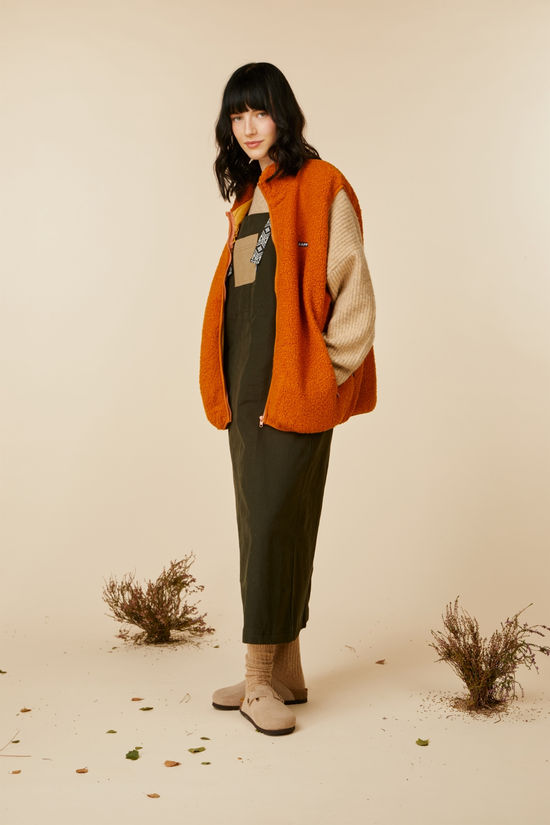 Kappy Design Bodywarmer Fleece Zipper Orange