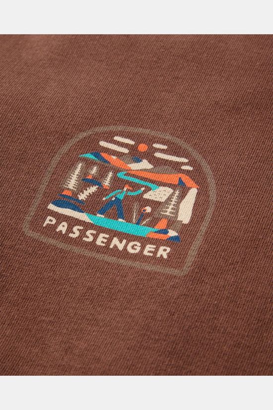 Passenger Clothing ltd Pull Lost Patch Relaxed Fit Sweatshirt Chestnut