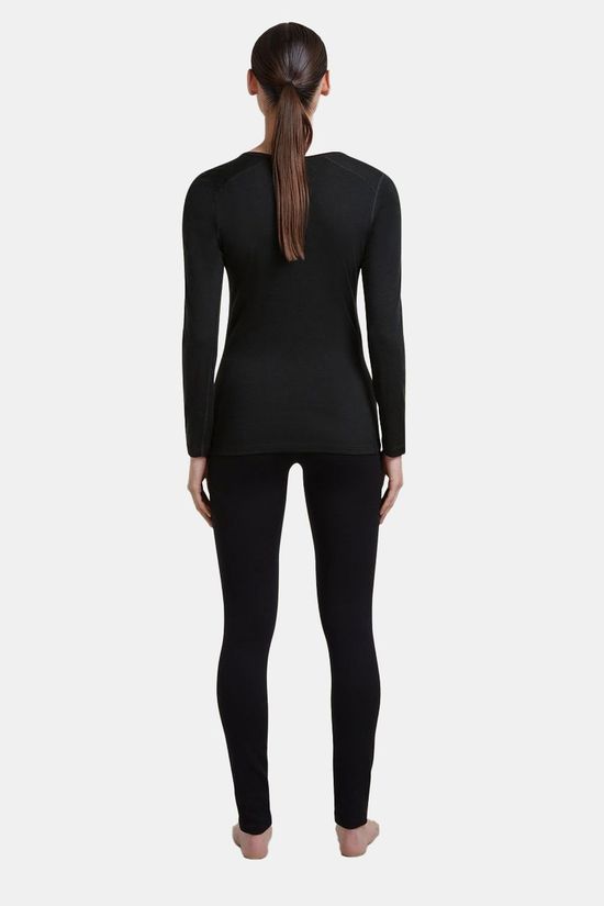 icebreaker Ondergoed Women Mer 200 Oasis Ls V Neck Black