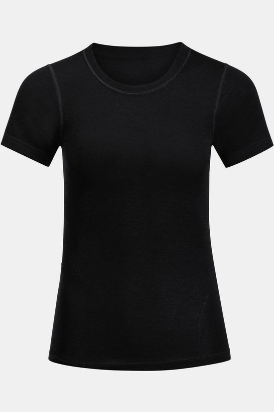 Jack Wolfskin Sous-Vêtement Merino Shortsleeve W Black