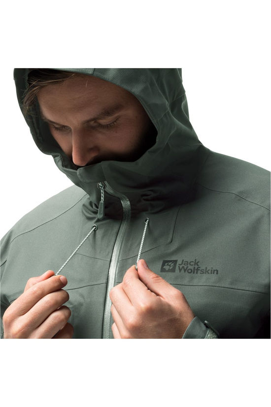 Jack Wolfskin Regenjas Kammweg 3L M Hedge Green