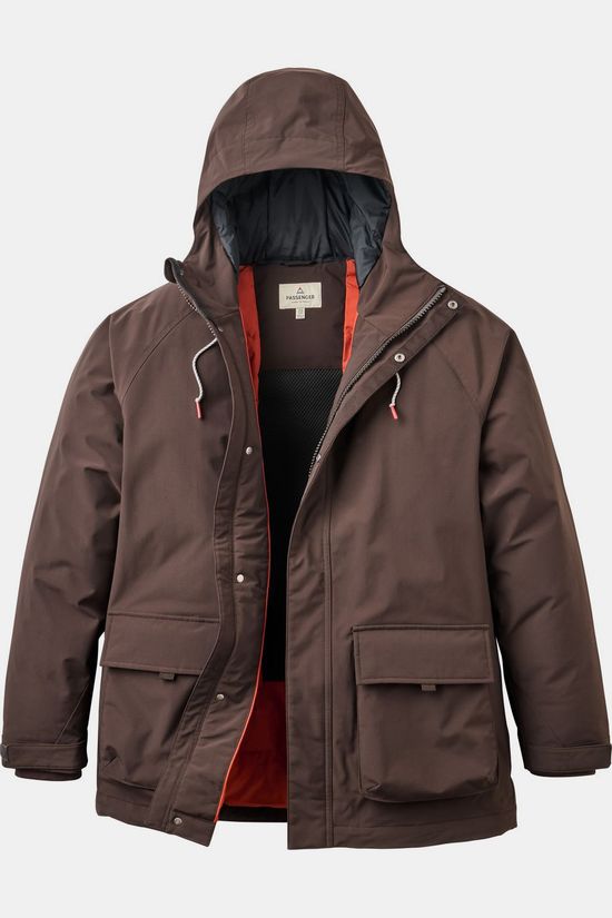 Passenger Clothing ltd Jas Baltic Recycled Insulated Parka Espresso