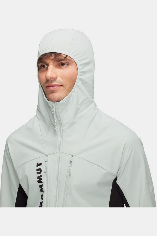 Mammut Softshell Aenergy So Hybrid Hooded Jacket Men Silver Sage-Black