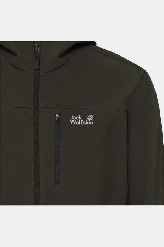 Jack Wolfskin Softshell Jas Wild Winds Hooded Jkt M Obsidian Moss