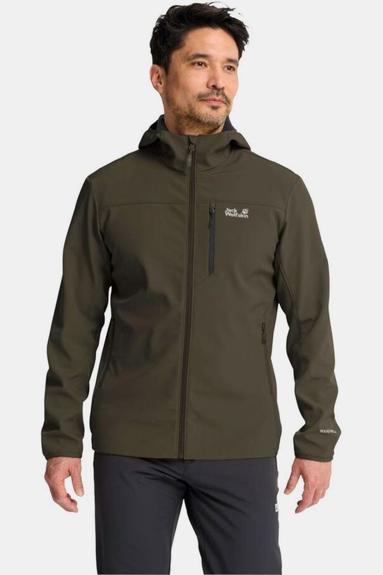 Jack Wolfskin Softshell Jas Wild Winds Hooded Jkt M Obsidian Moss