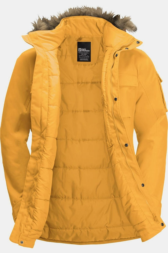 Jack Wolfskin Veste Imperméable Glacier Canyon Parka Mustard