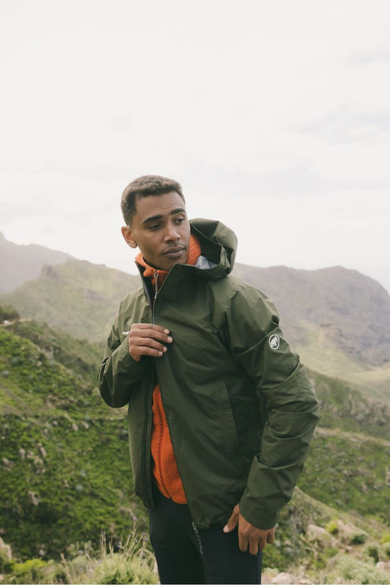 Mammut Veste Imperméable Ducan Hs Hooded Jacket Dark Marsh