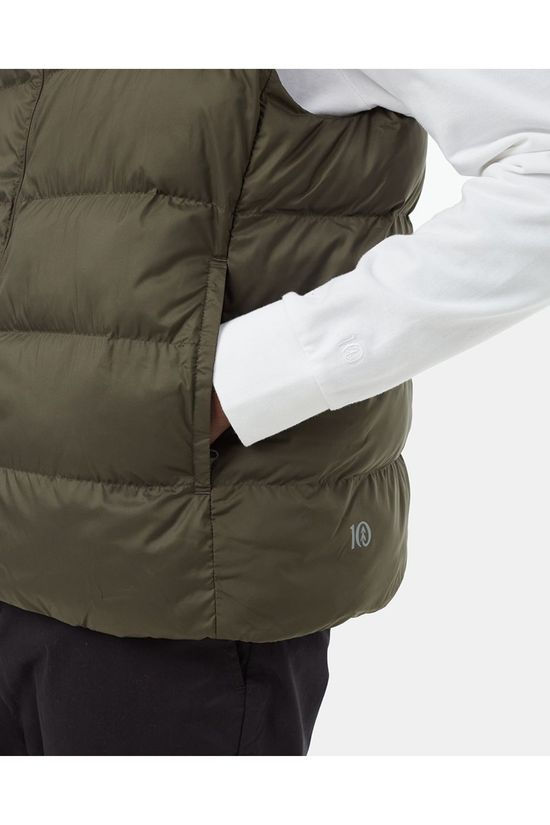 Tentree Bodywarmer Puffer Vest Black Olive Green