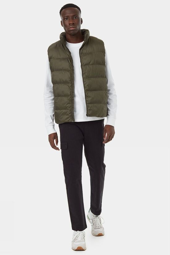 Tentree Bodywarmer Puffer Vest Black Olive Green