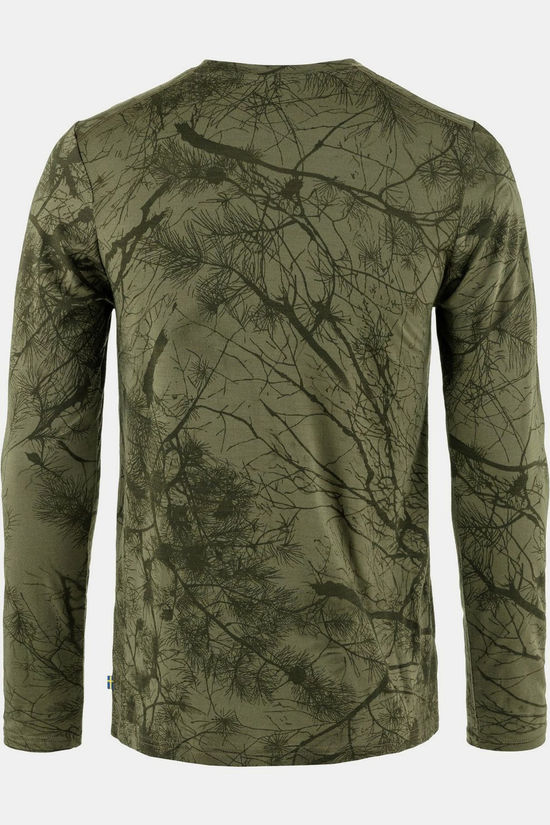 Fjällräven T-Shirt Värmland Wool Ls M Green Camo
