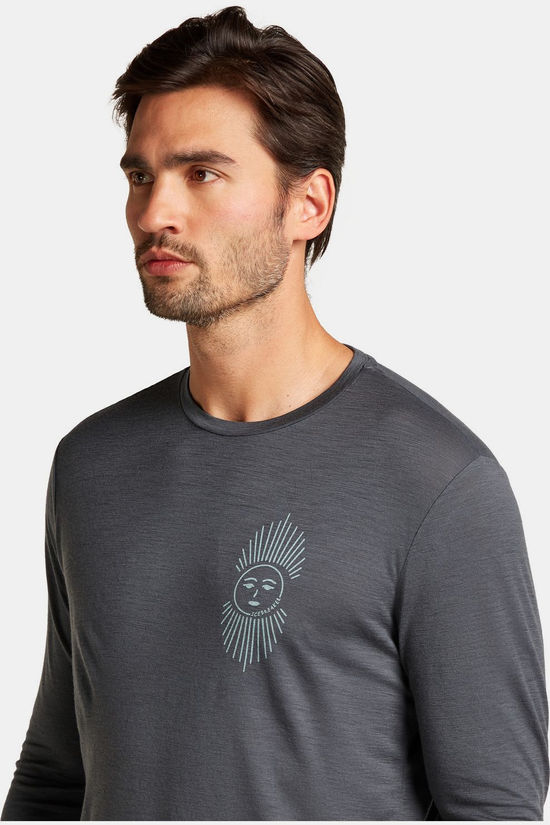 icebreaker T-Shirt M Mer 150 Tech Lite Ls Tee Ib Solar Obsidian