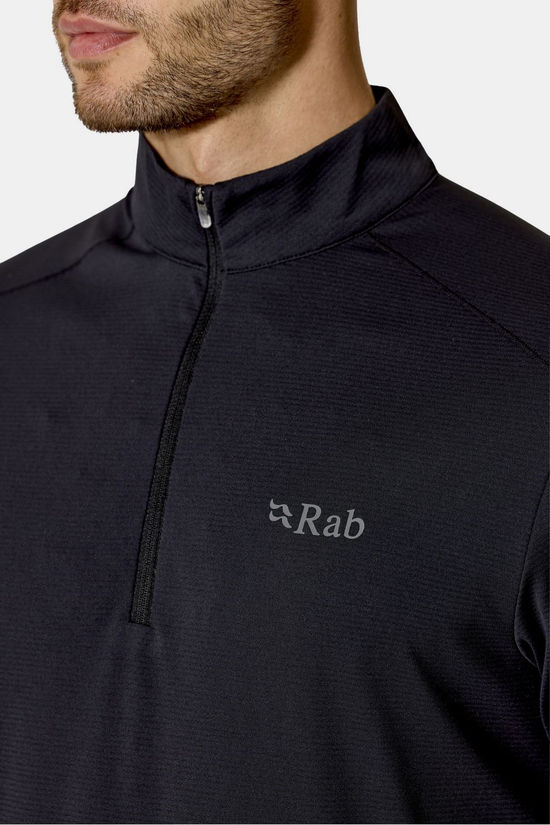 Rab T-Shirt Force Ls Zip Black