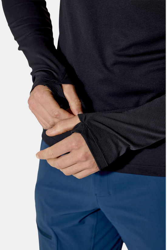 Rab T-Shirt Force Ls Zip Black