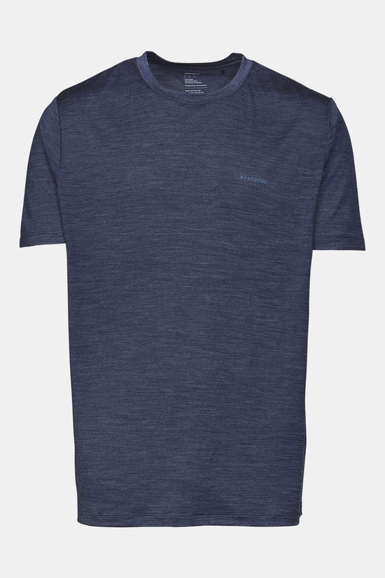 Ayacucho T-Shirt Ridge Trail Merino Print Ss M Navy Te