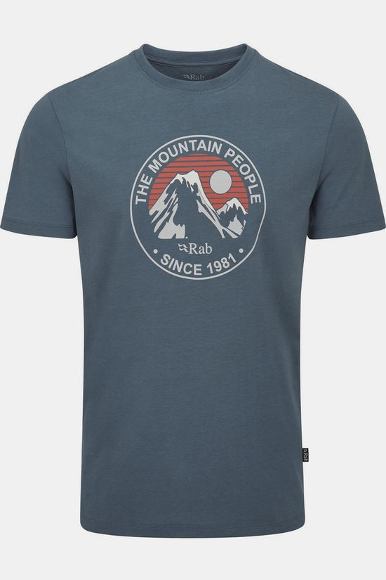 Rab T-Shirt Mens Stance Alpine Peak Tee Orion Blue