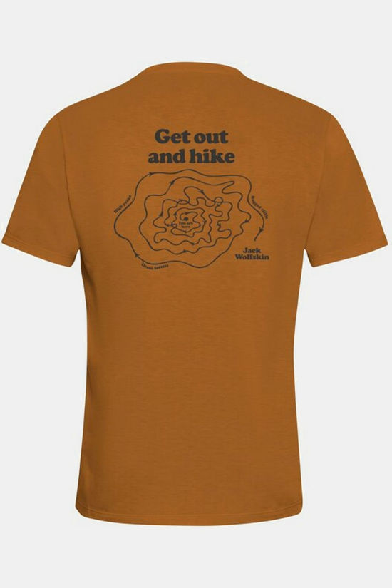 Jack Wolfskin T-Shirt Vonnan Graphic T M Outdoor Autumn Leaves